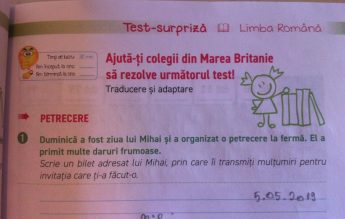 Surpriza din testul-surpriză pentru Evaluarea Națională: ”Invitația CARE ți-a făcut-o”